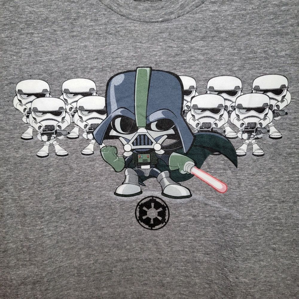 Star Wars Graphic Dark Side Littles Grey SS Tee - Size Large